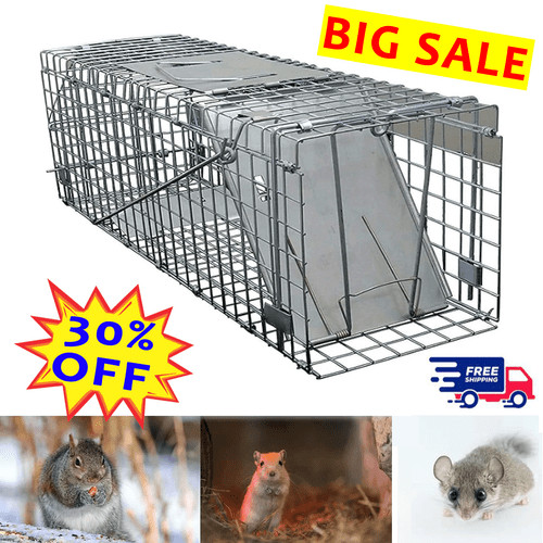 Live animal cage trap heavy - cage,